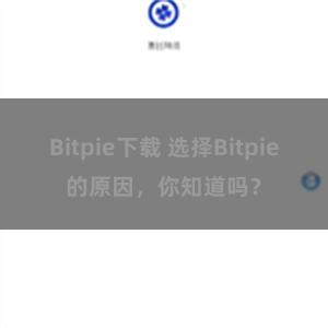 Bitpie下载 选择Bitpie的原因，你知道吗？